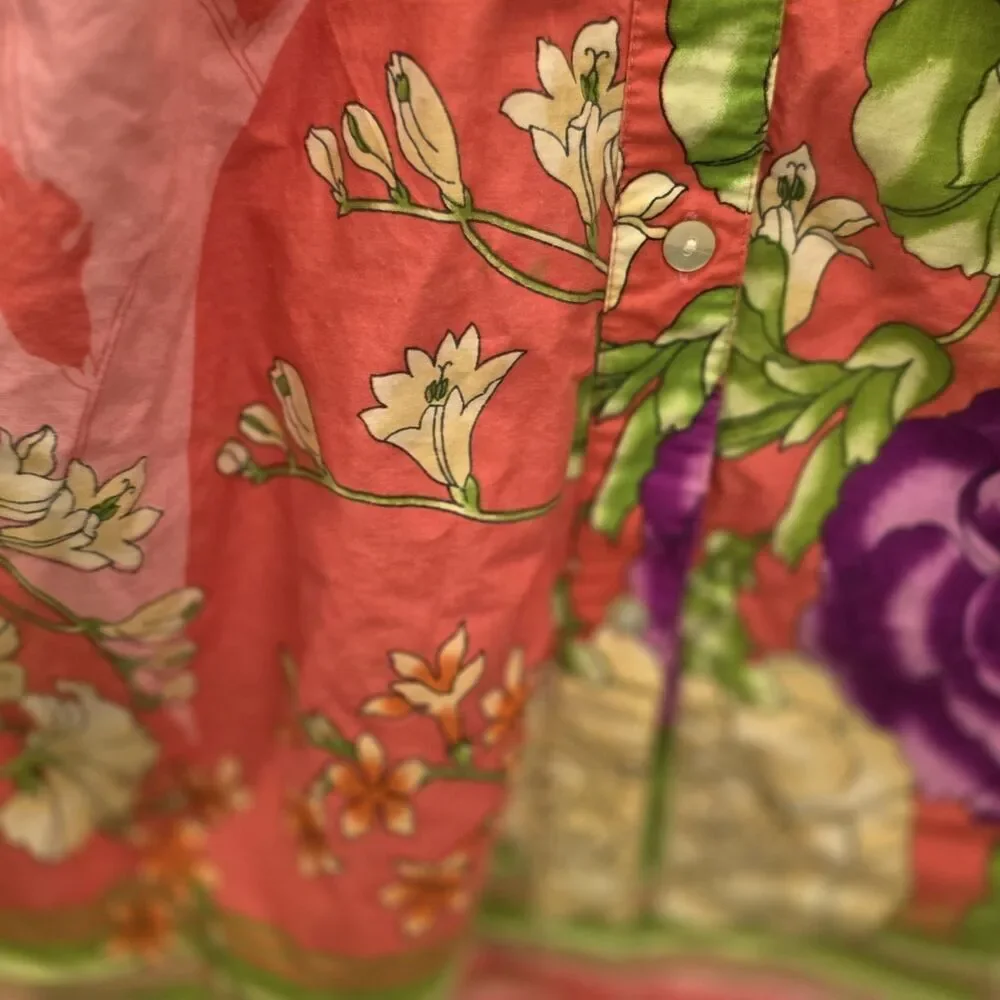 Soft Surroundings Floral Garden Blouse Women's Size 1X Pink - Picture 4 of 10